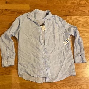 Tasso Elba Linen Long Sleeve Button Down